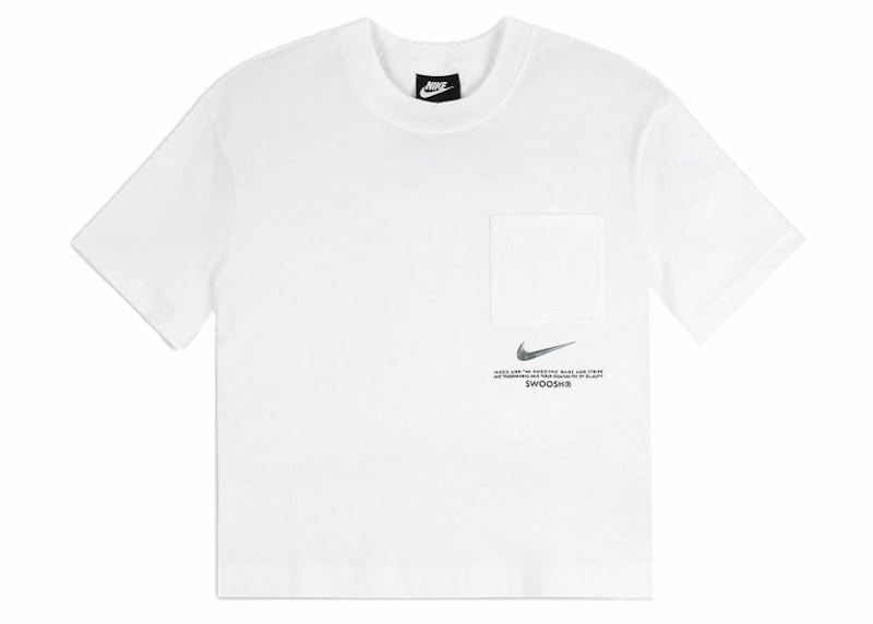 Pre-owned Nike Sportswear Women's Swoosh T-shirt In White